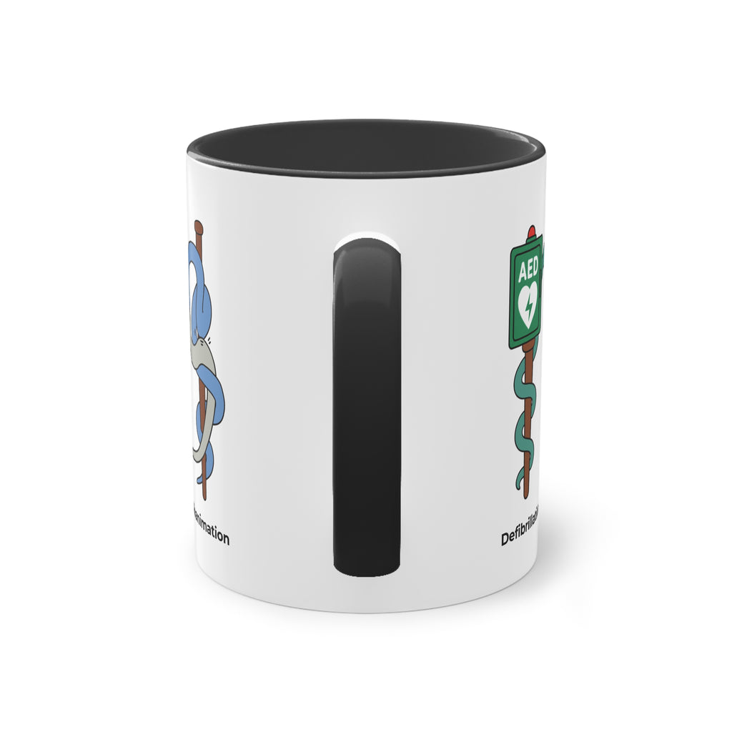 Farbige Tasse der Ersthelferin mit eigenem Text