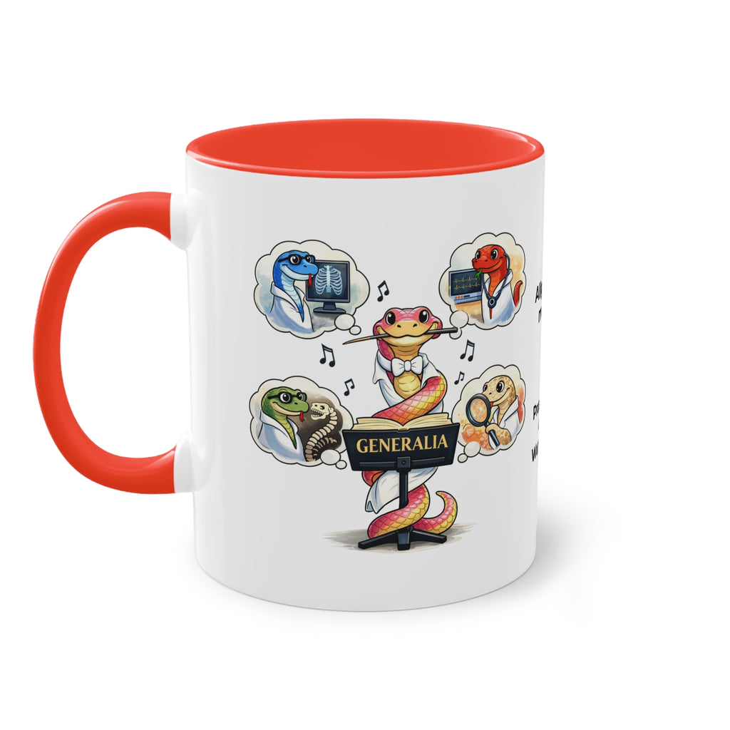 Farbige Tasse der Allgemeinmedizin mit eigenem Text
