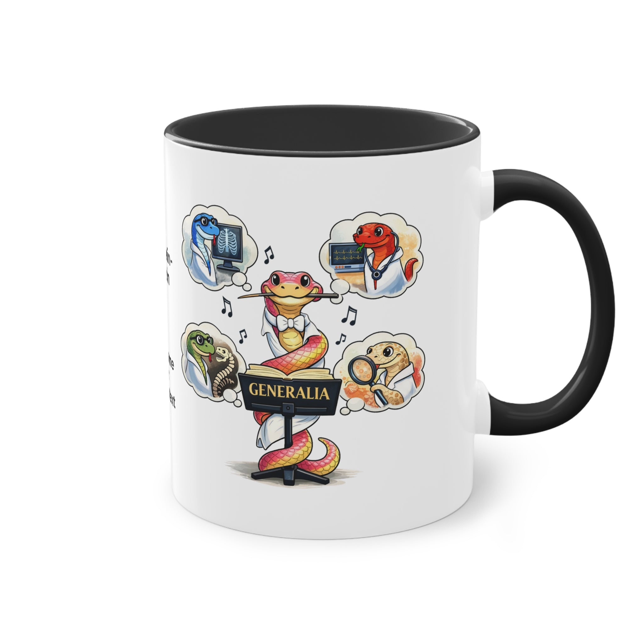 Farbige Tasse der Allgemeinmedizin mit eigenem Text