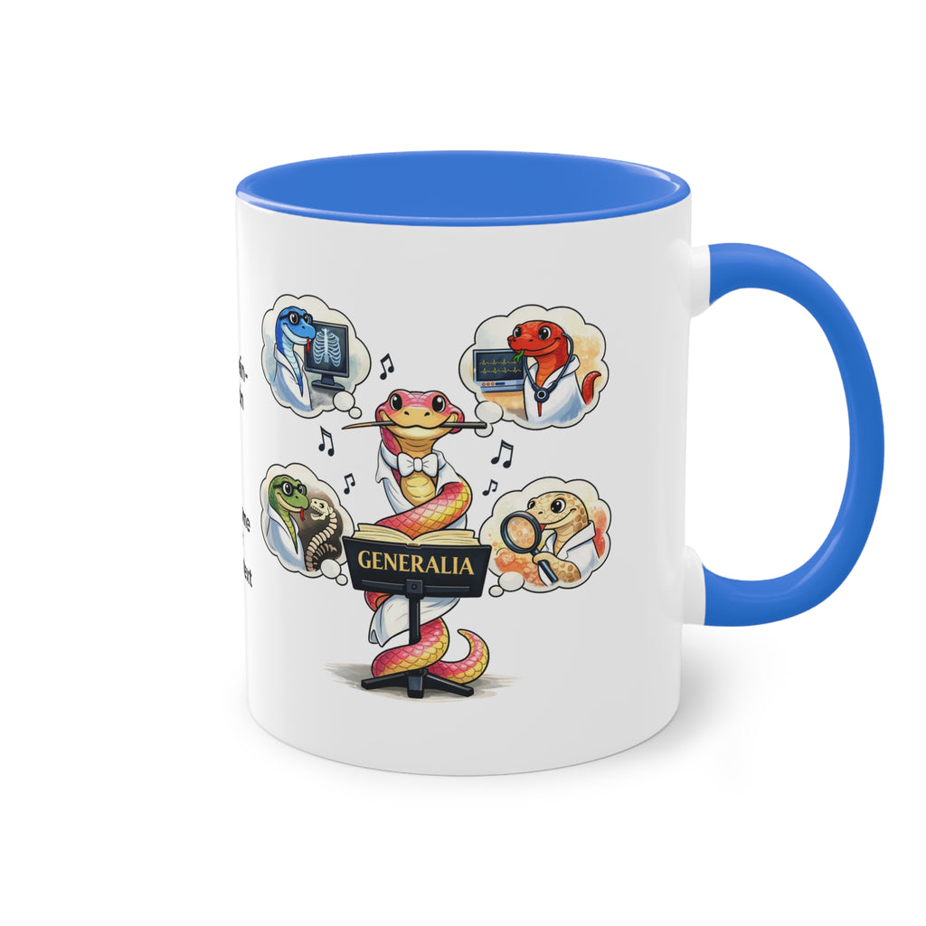 Farbige Tasse der Allgemeinmedizin mit eigenem Text