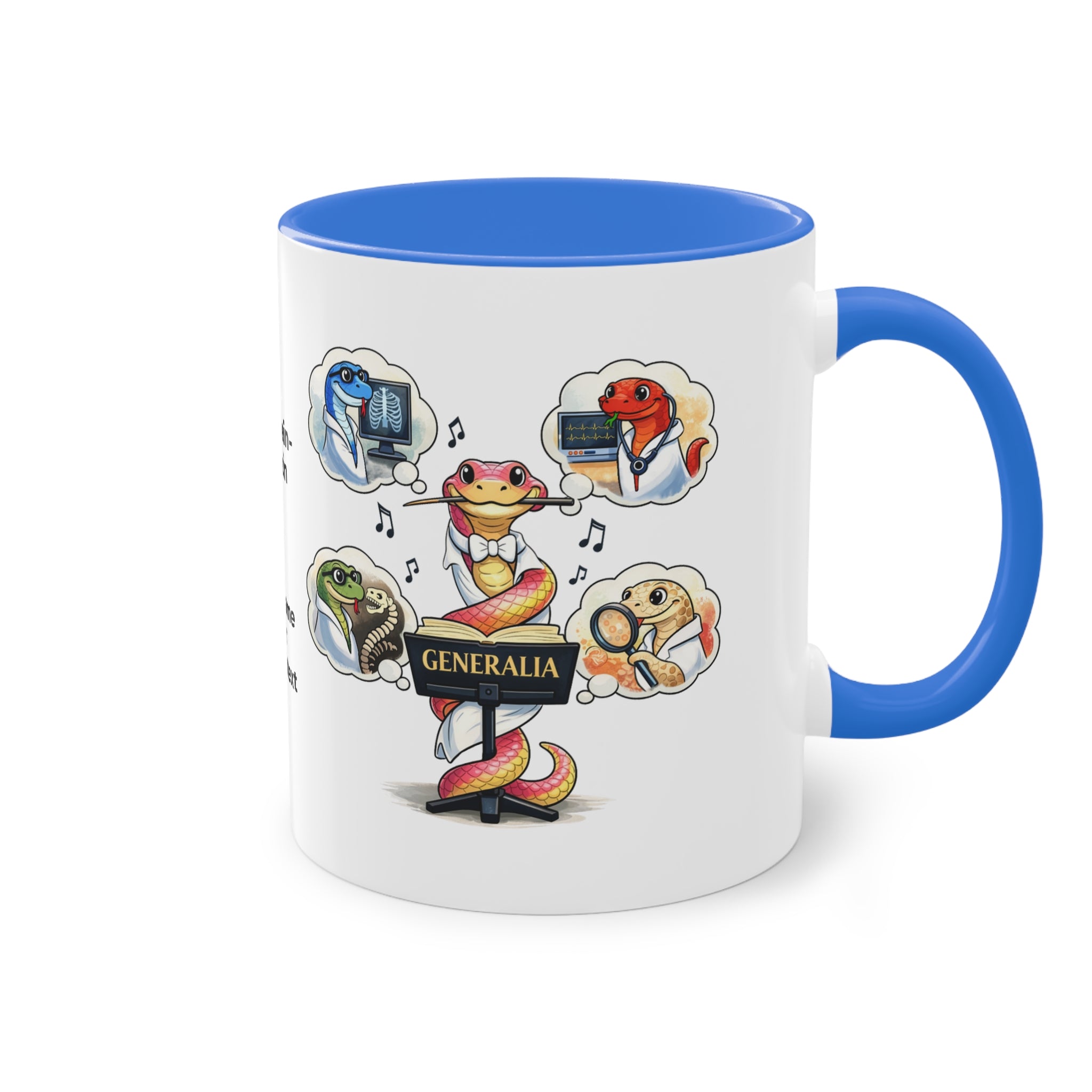 Farbige Tasse der Allgemeinmedizin mit eigenem Text