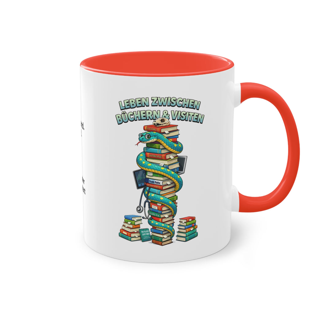 Farbige Tasse der Medizinstudierenden mit eigenem Text