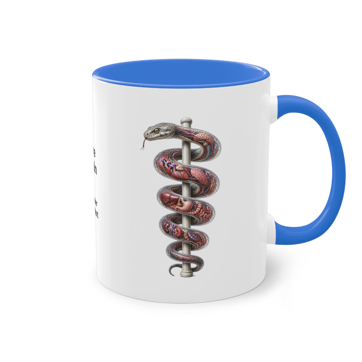 Farbige Tasse der Inneren Medizin mit eigenem Text