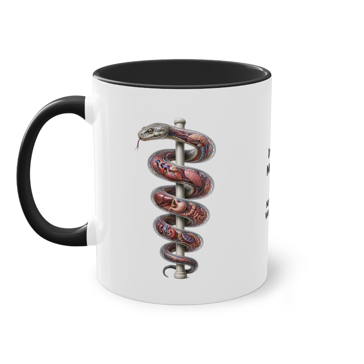 Farbige Tasse der Inneren Medizin mit eigenem Text