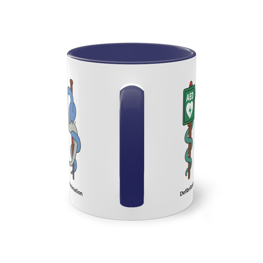 Farbige Tasse der Ersthelferin mit eigenem Text