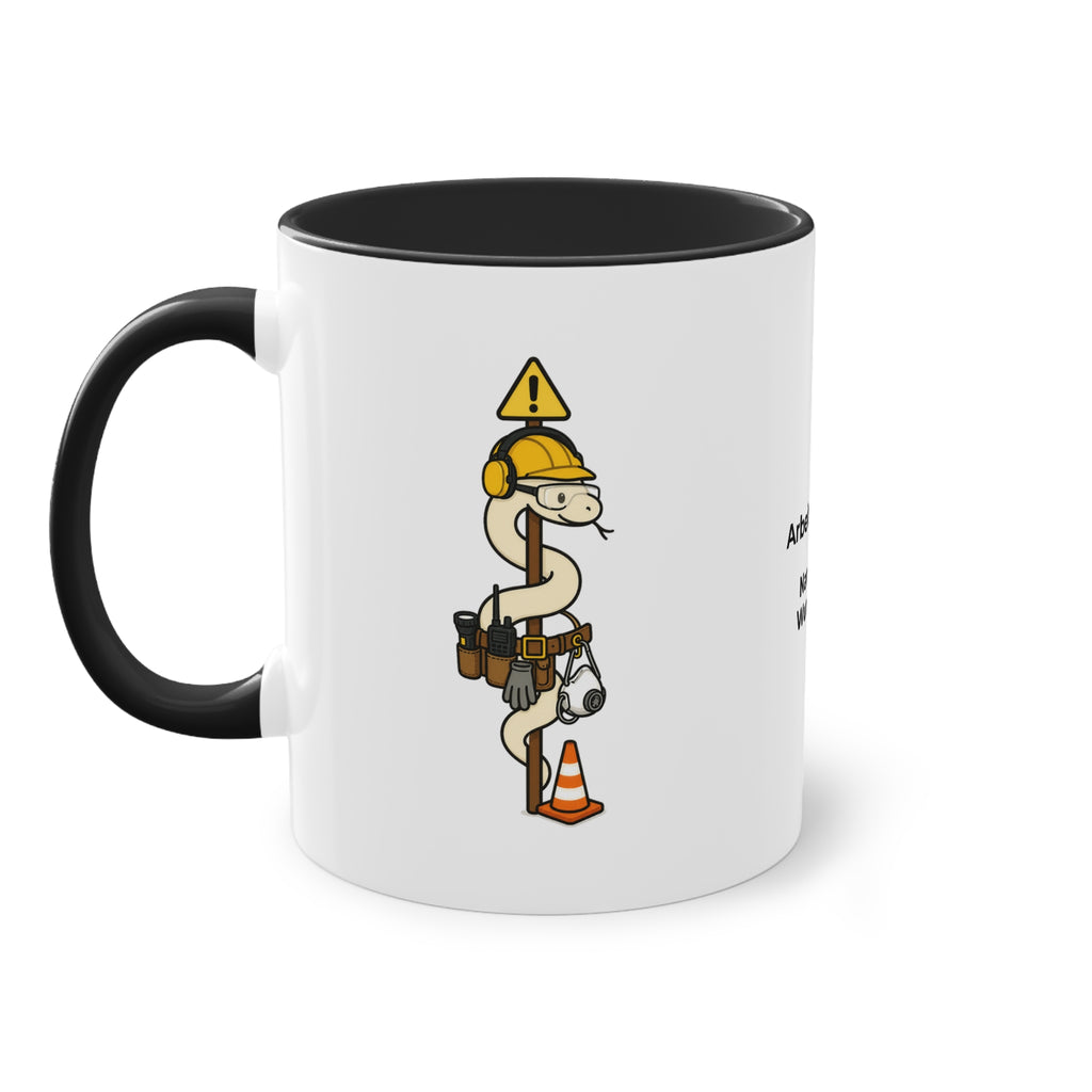 Farbige Tasse der Arbeitsmedizin mit eigenem Text