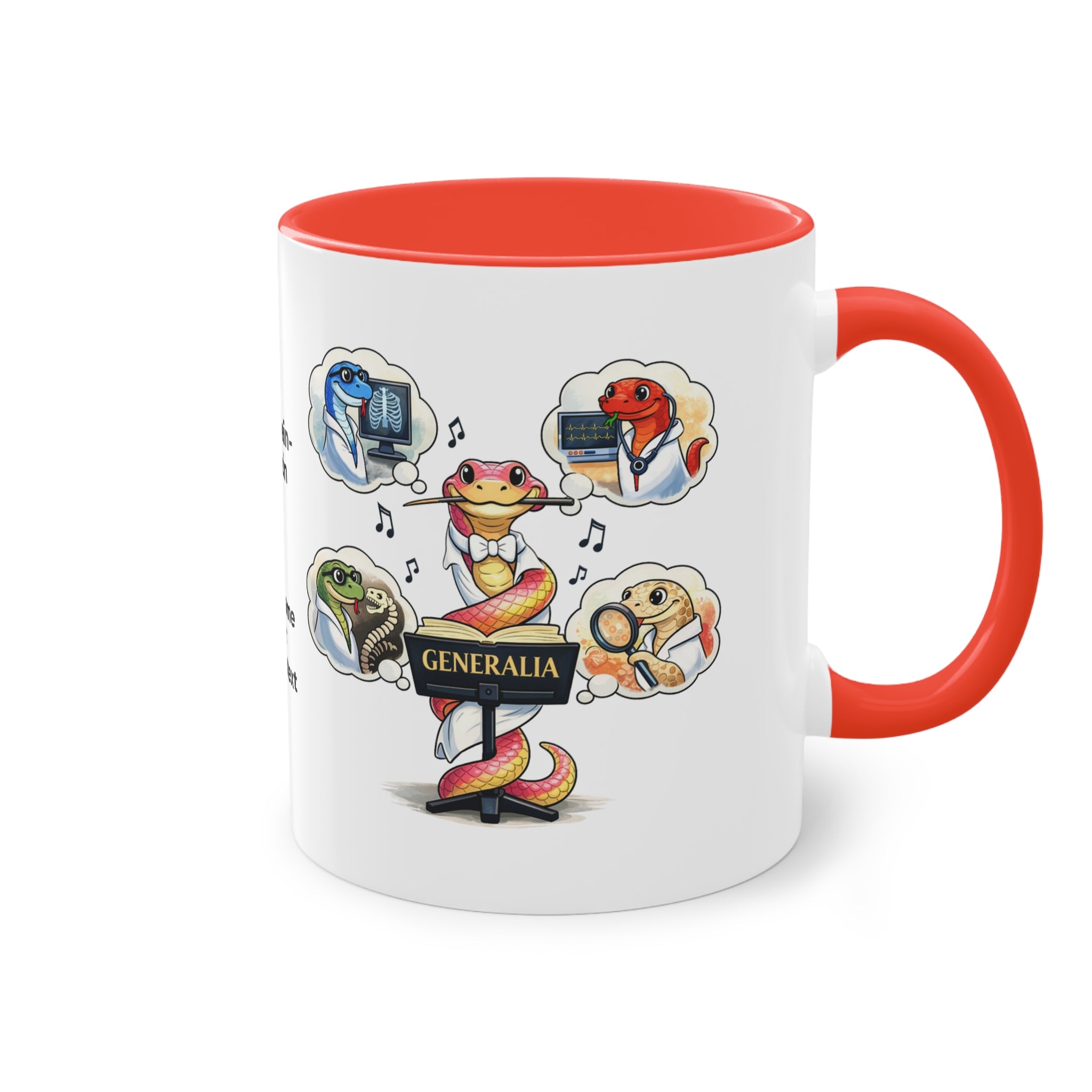 Farbige Tasse der Allgemeinmedizin mit eigenem Text