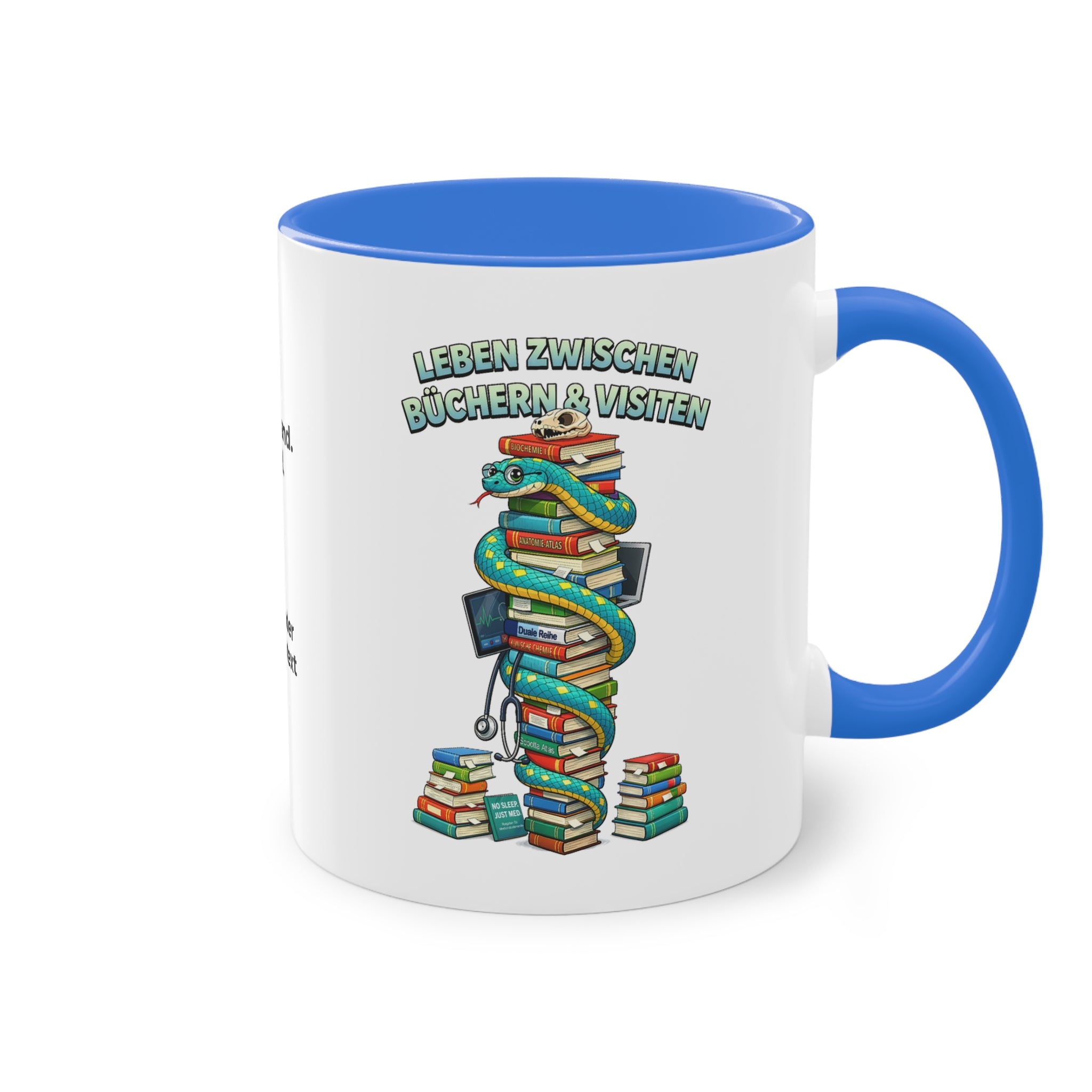 Farbige Tasse der Medizinstudierenden mit eigenem Text
