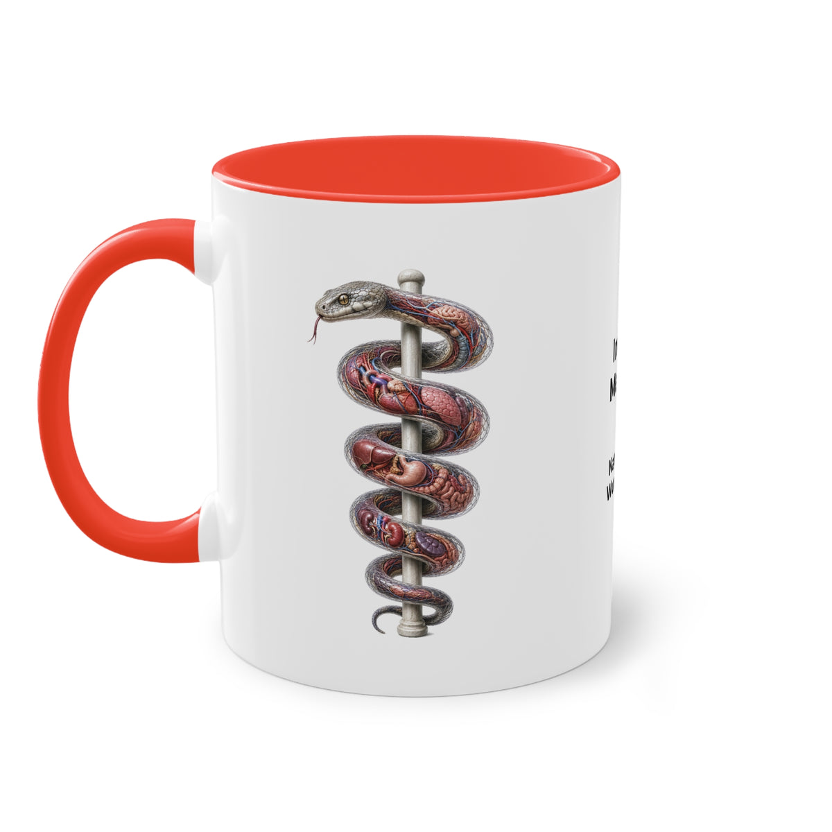 Farbige Tasse der Inneren Medizin mit eigenem Text