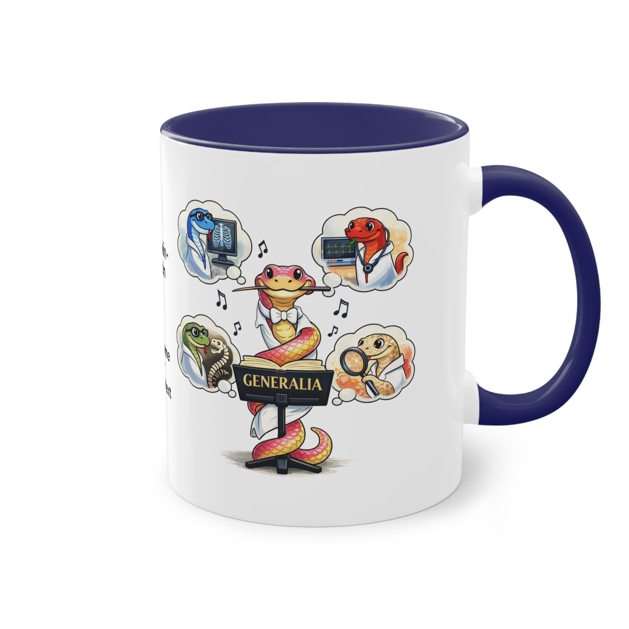 Farbige Tasse der Allgemeinmedizin mit eigenem Text