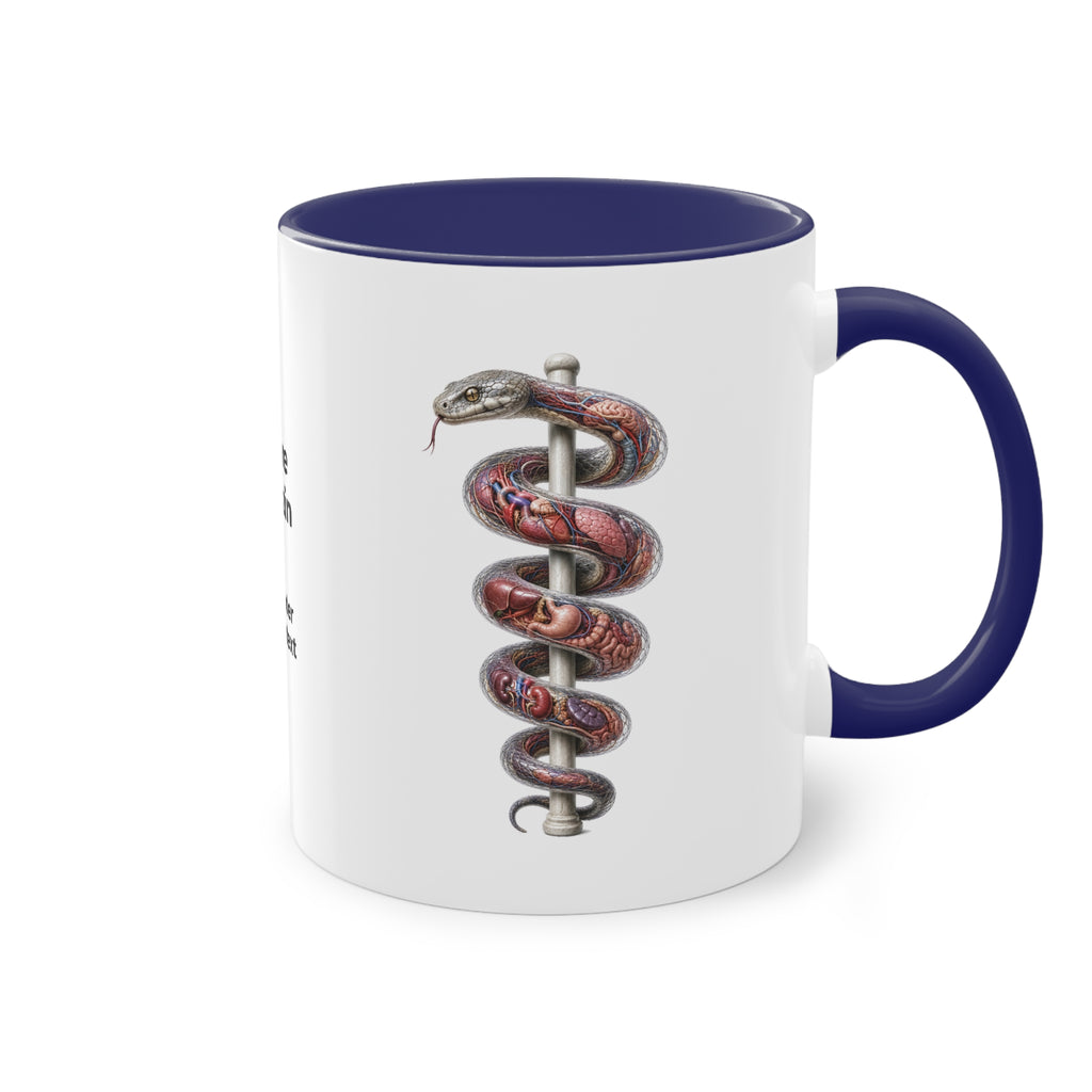 Farbige Tasse der Inneren Medizin mit eigenem Text