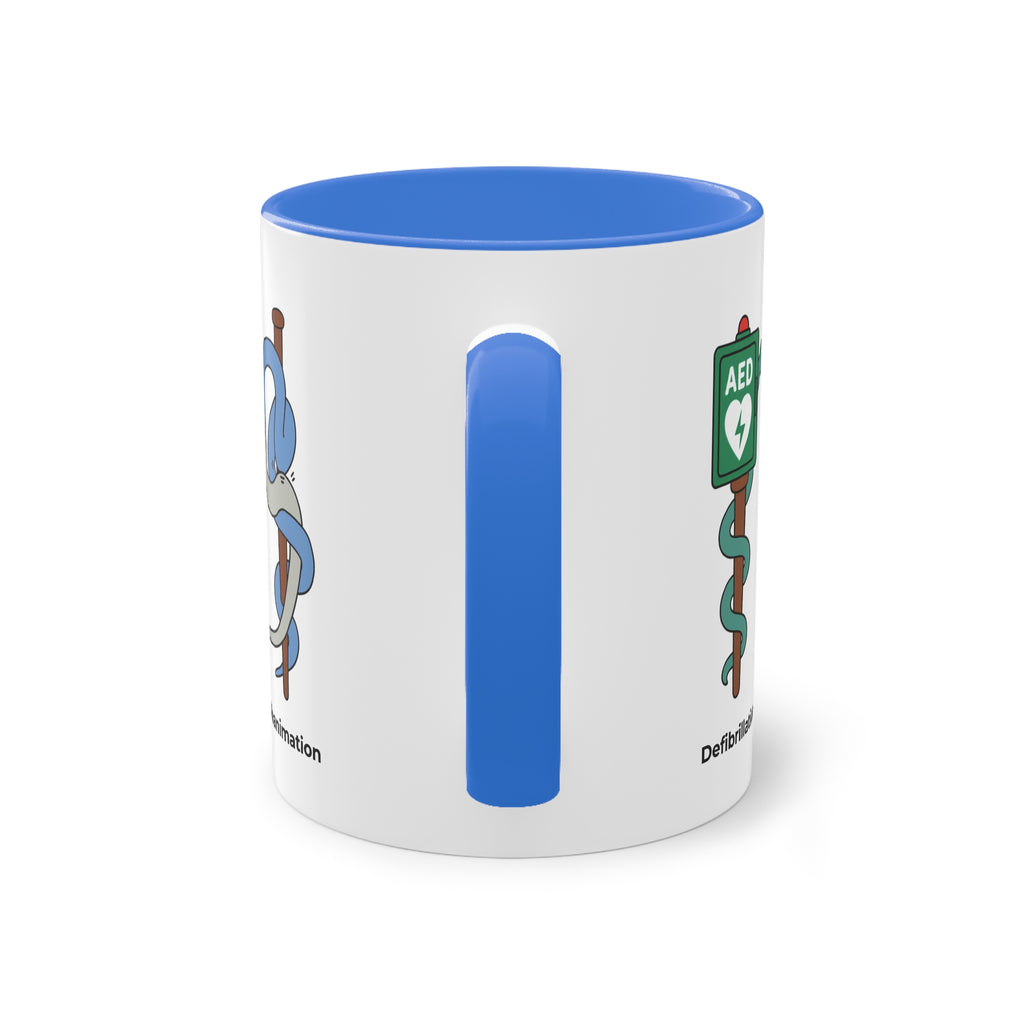 Farbige Tasse der Ersthelferin mit eigenem Text