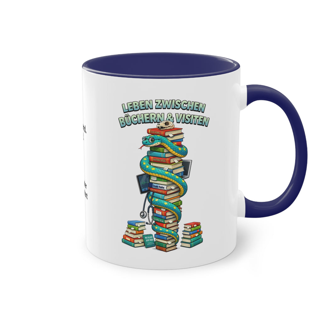 Farbige Tasse der Medizinstudierenden mit eigenem Text
