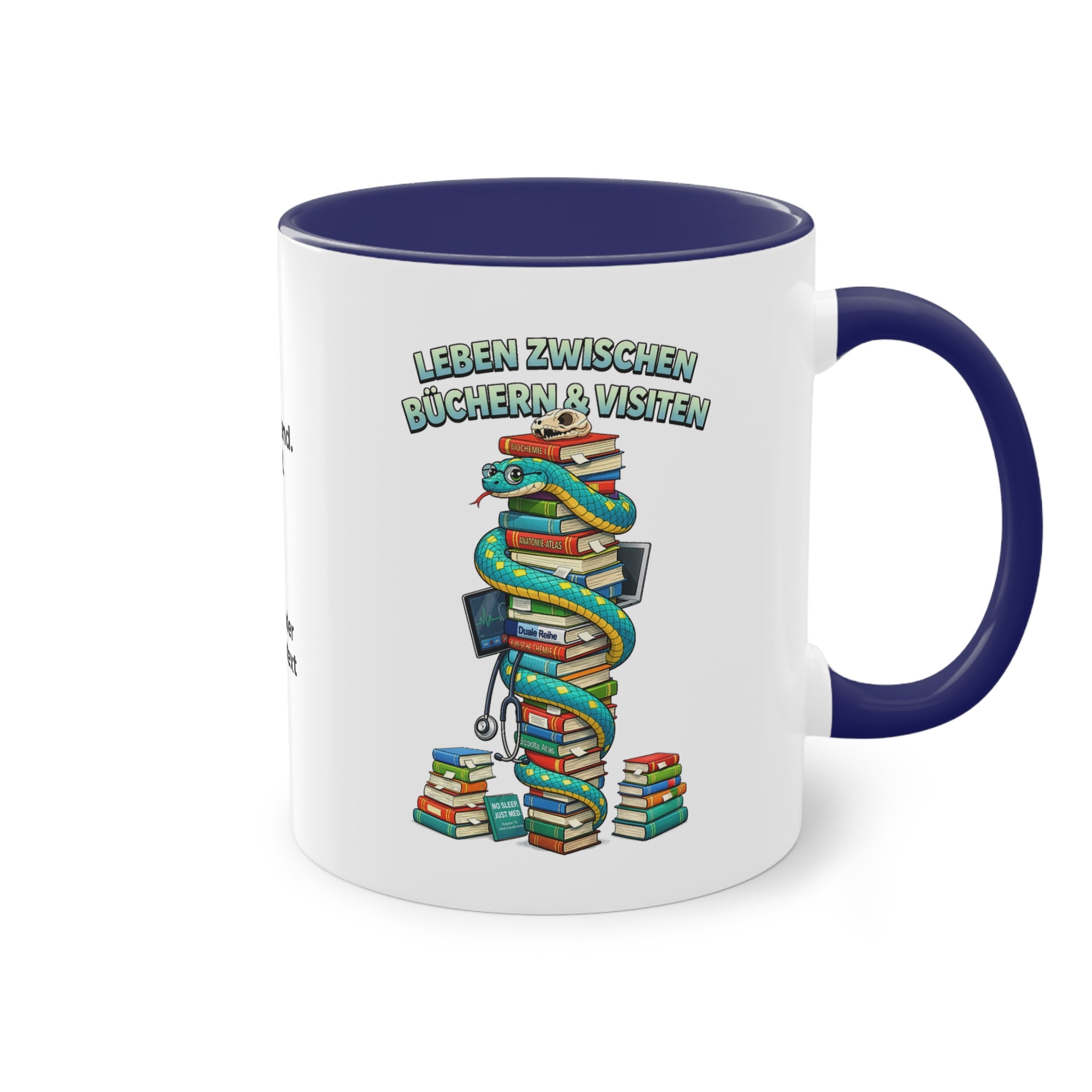 Farbige Tasse der Medizinstudierenden mit eigenem Text