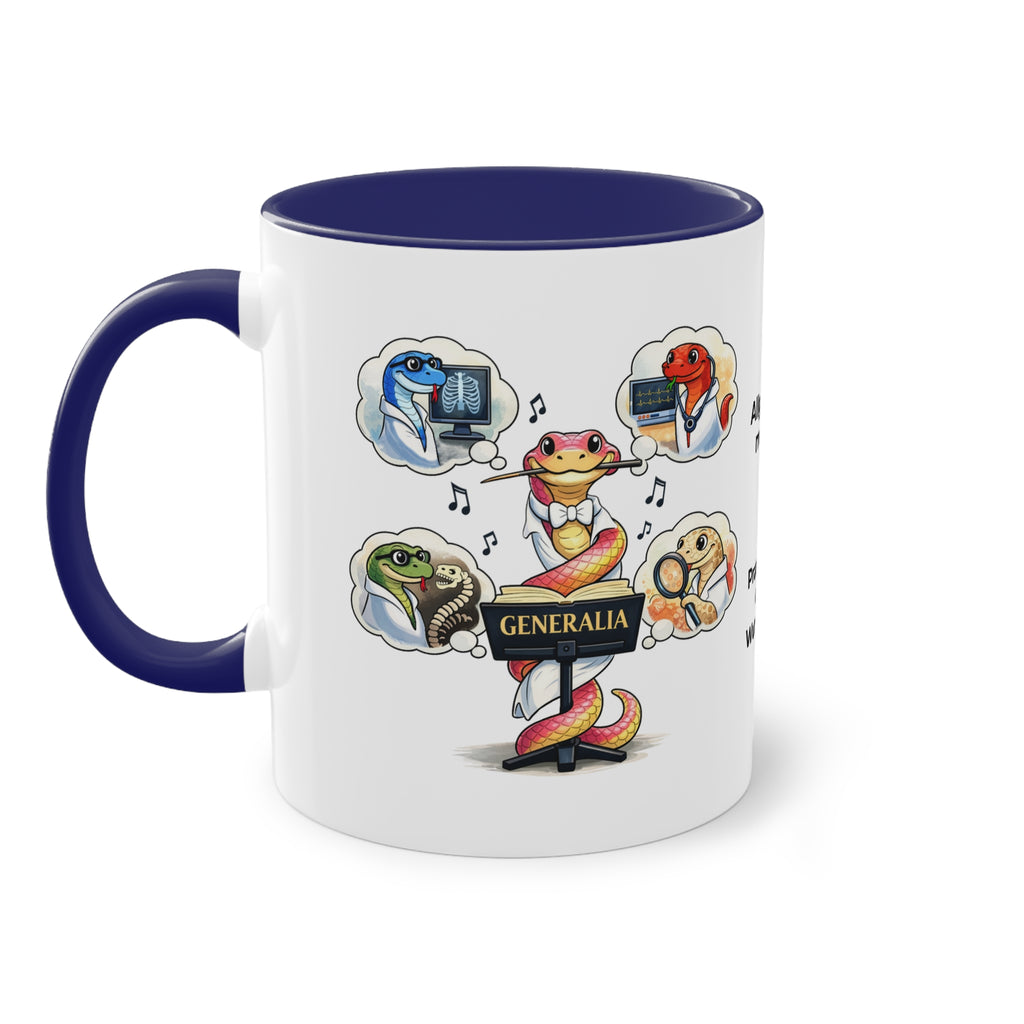 Farbige Tasse der Allgemeinmedizin mit eigenem Text