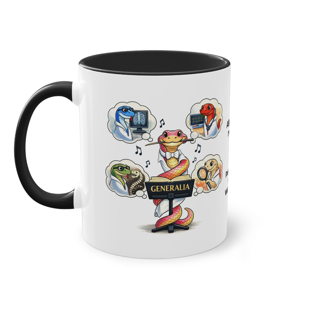 Farbige Tasse der Allgemeinmedizin mit eigenem Text