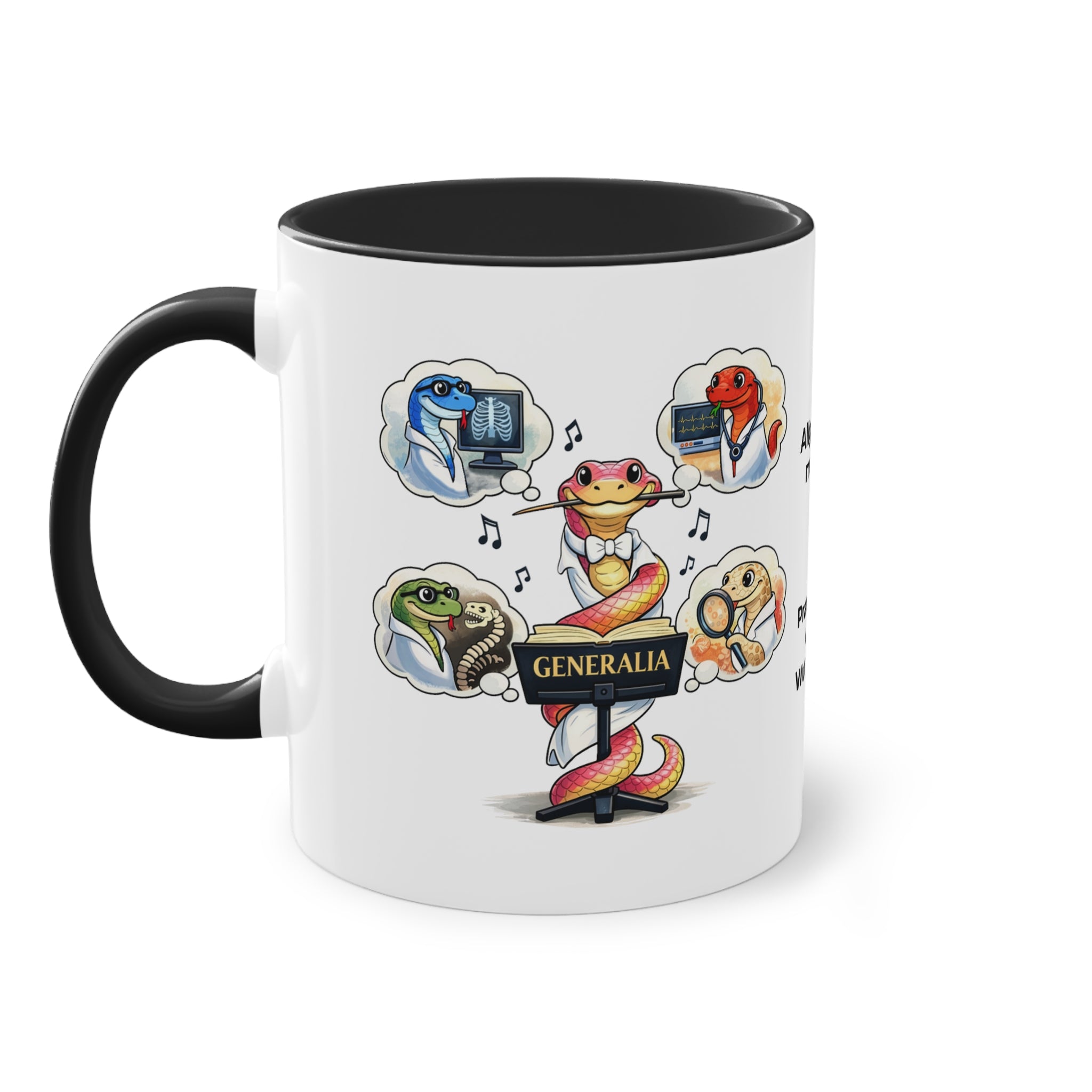 Farbige Tasse der Allgemeinmedizin mit eigenem Text