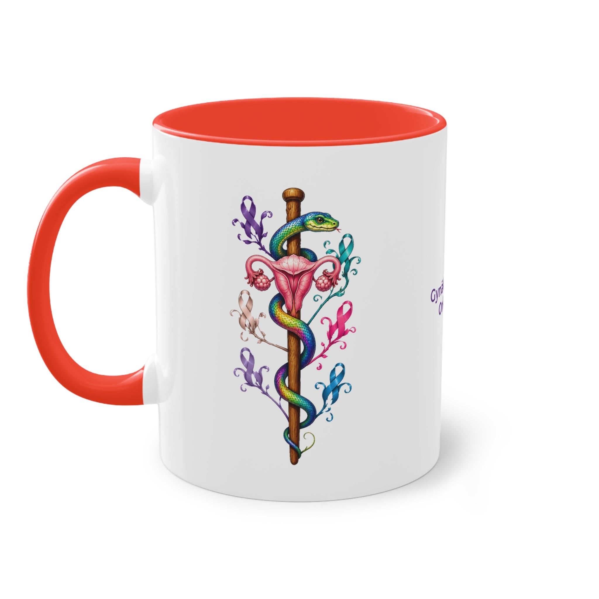 Farbige Tasse der Gynäkologischen Onkologie